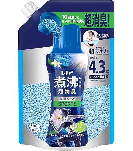 Amazon | レノア 超消臭 煮沸レベル消臭 抗菌ビーズ スポーツ クール
